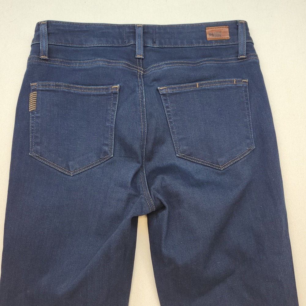 PAIGE Bell Canyon Flare Jeans Womens 28 Blue High Rise Bell Bottom Stretch Denim - Picture 4 of 11